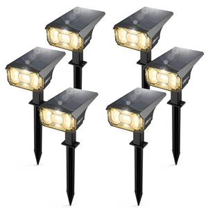 lot 1926 image: LEREKAM 3 Brightness Modes Solar Outdoor Lights with Super Bright 40LEDs, 360 Adjustable Lighting Angle, USB Charging, Longer Working Time, Waterproof, Patio, Porch, Driveway - Retail $95.53