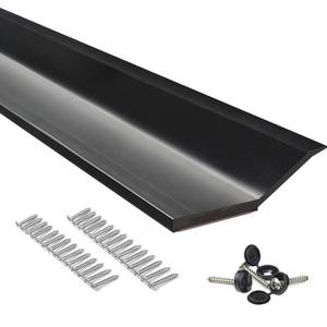 lot 1930 image: FOSLUOC Garage Door Seal Top and Sides Seal Strip Black 34.4FT Rubber Weather Stripping Replacement Soft and Hard Composite, Weatherproofing Universal Sealing