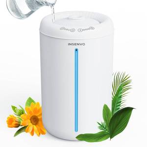 lot 1952 image: A 4.5L Humidifiers for Bedroom Home, INSENVO Air Humidifier for Plants Baby Nursery, 1.18Gal Cool Mist Top Fill Humidifiers with 3 Mist levels, Auto Shut Off, Night Light, 360° Nozzle, Anti-Spill