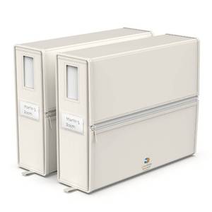 lot 1957 image: LINENMATE The Original Linen Storage Container, 2-Pack (TwinFull Size, Ivory)