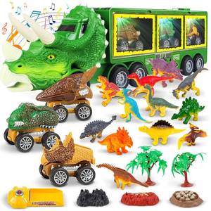 lot 1988 image: ToyVelt Dinosaur Toys for Kids 3-5 Dinosaur Truck Carrier Comes with 3 Dino Cars 12 Dinosaurs - Perfect Toy Gift for 3 4 5 6 7 Years Old Boys