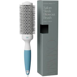 lot 2092 image: Professional Round Brush for Blow Drying - Small Ceramic Ionic Thermal Barrel Brush for Sleek, Precise Heat Styling and Salon Blowout - Lightweight Round Hair Brush (Barrel 1.3 inch, Bristle 2 Inch)