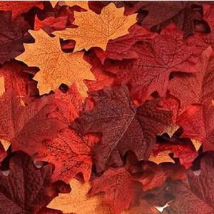 lot 2108 image: EchoDone 600 Pieces Artificial Maple Leaves Decorations Autumn Fall Leaves for Thanksgiving Autumn Leaf for Wedding Party