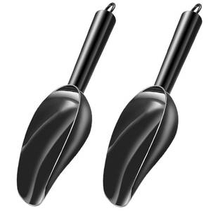 lot 2158 image: MaudCara 2pc Metal Ice Scoop for Freezer,3 OZ Small Ice Scooper,Multipurpose for Cookie Scoop,Popcorn Scoop,Flour Scoop,Dog Food Scoop,Black