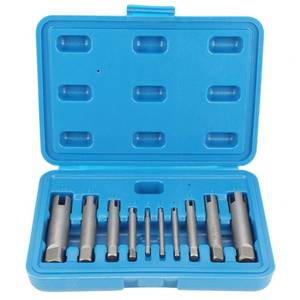 lot 2160 image: A 10PcsSet Steel Broken Head Taps Stripped Screw Remover Kit Tap Extractor Set (#C 656g23.1oz)