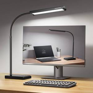lot 2162 image: LEPOWER-TEC LED Desk Lamp, 12W Reading Desk Lamp for Office Home with 60 Lighting Modes, Touch Control & Timer Function, 750LM Bright Eye-Caring Gooseneck Desk Light Table Lamp for Study, Work, Black