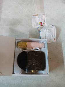 lot 6004 image: UNIH Mini Karaoke Machine for Kids Adults,Portable Bluetooth Karaoke Speaker with 2 Wilreless Microphones,14 Lighting Modes,Chrismas Toys for Girls Boys 4, 5, 6, 7, 8 Years Old Toddler Teens (Pink)