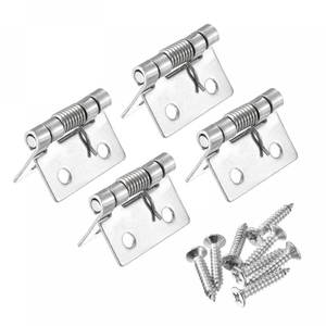 lot 6010 image: uxcell Spring Loaded Hinges, 1 304 Stainless Steel Self Closing Hinge for Cabinet 4pcs