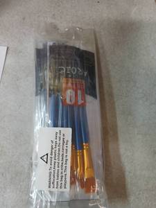 lot 6018 image: Acrylic Paint Brush Set, 6 Packs  60 pcs Nylon Hair Brushes for All Purpose Oil Watercolor Painting Artist Professional Kits