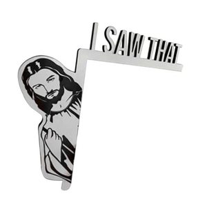 lot 6033 image: ARK Survivor Jesus I Saw That Door Window Frame Computer Decoration Door Frame Decoration Funny Sign Funny Decoration (Large L)