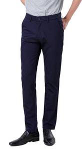 lot 6045 image: Plaid&Plain Men��s Slim Fit Dress Pants Stretch Dress Pants 8101Navy 27X30
