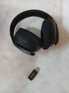 lot 6421 image: BINNUNE Wireless Gaming Headset with Flip Microphone for PC, PS4, PS5, Playstation 4 5,2.4GHz Wireless Bluetooth USB Gamer Headphones with ENC Mic for Laptop Computer,48H, (BW06)