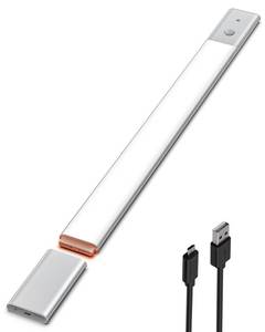 lot 6431 image: EZVALO Under Cabinet Lighting, Rechargeable 2200mAh Detachable Battery, 76 LED Dimmable Closet Lights, 3 Color Temps, Wireless Motion Sensor Light for Kitchen, Stairway, Wardrobe