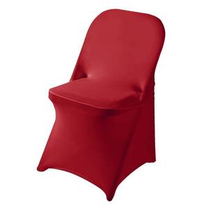 lot 6458 image: Ascoza 6 Pack Red Spandex Folding Chair Covers in Stretch Washable Fabric for Wedding, Party,Holidays,Celebration and Other Special Events