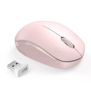 lot 6473 image: seenda Wireless Mouse, 2.4G Noiseless Mouse with USB Receiver Portable Computer Mice for PC, Tablet, Laptop, Notebook with Windows System - Pink