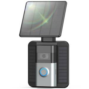 lot 6480 image: QIBOX Solar Charger Compatible with Ring Video Doorbell (2nd Generation - 2020 Release), 2.9W Waterproof Continuously Solar Panel, Adjustable Panel