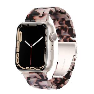 lot 6485 image: HOPO Kompatibel mit Apple Watch Band 38 mm, 40 mm, 42 mm, 44 mm, Ersatz f�r iWatch Serie 54321SE, modische rotgoldene Edelstahl-Schnalle verstellbar (perlorange 3840 mm)