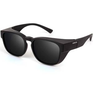 lot 6487 image: Bircenpro Polarized Fit Over Sunglasses Wrap Around Over Glasses Sunglass for Men Women UV Protection