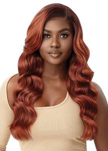 lot 6495 image: Outre - Lace Front Deluxe Wig - LUMINA (JET BLACK 1)