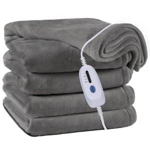 lot 6498 image: Electric Blanket Heated 72x84 Full Size Oversized Flannel Heated Blanket, ETL Certification Fast Heating with 4 Heating Levels &10 Hours Auto Off, Machine Washable-Grey