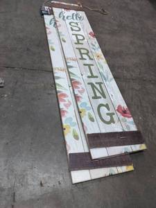 lot 7610 image: A 2pk 47.5 in Home Sweet Home Welcome Sign