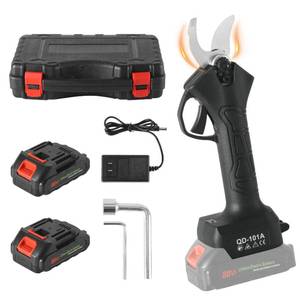 lot 7618 image: WBLLGG Electric Pruning Shears with Brushless Motor, 2 Pack Backup 2000 mAh Rechargeable Battery,Professional Electric Scissors for Cutting Branches, 3-4 Working Hours, Max Cutting Diameter 1.2 Inch
