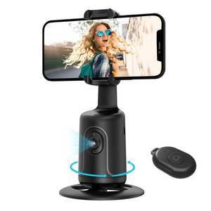 lot 8391 image: Auto Face Tracking Tripod, 360° Rotation Body Phone Camera Mount Smart Shooting Holder with Remote Selfie Stick, No App, Gesture Control, for Vlog, Tiktok