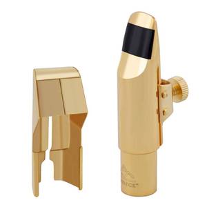 lot 8398 image: EASTROCK Alto Saxophone Mouthpiece with Cap Gold Plated Metal Mouthpiece for Saxophone Professionals and Beginners with Mouthpiece Pads 5#