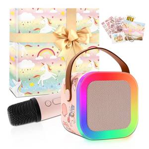 lot 8403 image: Kids Karaoke Machine for Girls, Mini Karaoke Machine with Microphone, Gifts for Girls Ages 4, 5, 6, 7, 8, 9, 10 Year Old Birthday Party