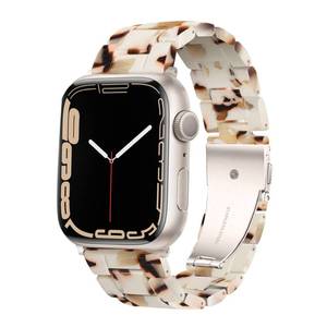 lot 8404 image: HOPO Compatible With Apple Watch Band 38mm 40mm 42mm 44mm Thin Light Resin Strap Bracelet With Stainless Steel Buckle Replacement For iWatch Series Ultra 9 8 7 6 5 4 3 2 1 SE(Nougat