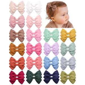 lot 8405 image: Prohouse 40 PCS Baby Girls Hair Clips Fully Lined Non Slip For Infant Fine Hair Bows Barrettes for Toddlers Kids Children in Pairs