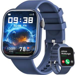 lot 8406 image: Hwagol Smart Watch (AnswerMake Call) 2024 Newest 1.85 Inch Fitness Tracker, DIY DialsPedometerCalories, Multiple Sport Modes, Alexa Built-in Smart Watches for Men Women Android iOS Phones