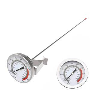 lot 8418 image: Lightbeam 16 Long Stem Deep Fry Thermometer with Clamp, Instant Read 2 Dial Meat BBQ Thermometer for Deep Fry, Grill, Turkey, Candy, Coffee etc