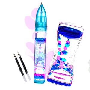 lot 8424 image: Alinwu Liquid Motion Bubbler Set Sensory Toys for Kids and Adults - Colorful Liquid Motion Timer Pens Fidget Toys��for Stress and Anxiety Relief Office Desk Novelty Toys