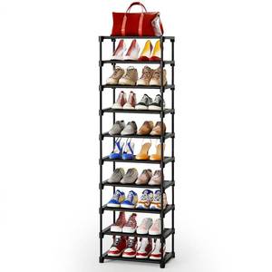 lot 9430 image: Kitsure Shoe Rack for Closet - Stackable Shoe Organizer for Closet, Closet Shoe Shelf with Non-Woven Fabric, Space-Saving Shoe Rack for Front Door Entrance, Closet Floor, Cabinet, XXX-Large, Black