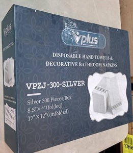 lot 9436 image: Disposable Hand Towles And Decorative Bathroom Napkins