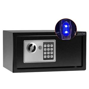 lot 9443 image: JUGREAT Safe Box with Sensor Light,Electronic Digital Security Safe Steel Construction Hidden with Lock��Wall or Cabinet Anchoring Design for Home Office Hotel Business 0.7 Cubic Feet Black