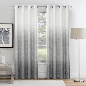 lot 10129 image: Ombre Full Blackout Curtain Panels 95 Inches Long Farmhouse Bedroom Drapes Energy Efficient Thermal Insulated Window Treatment Set with Grommets Gradient Print Cream White to Gray, 50Wx95L, 2 Panels