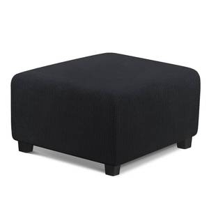 lot 10140 image: TAOCOCO Stretch Ottoman Cover Rectangle Ottoman Slipcover Footrest Stool Covers Folding Storage Stool Furniture Protectors with Spandex Jacquard Fabric(Small, Black)
