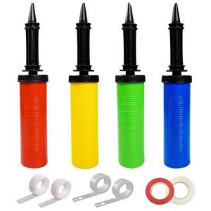 lot 10144 image: JANEF 4pcs Balloon Pump Hand Held Inflator Air Pump for Balloons, 4 Random Color, Friends can Help Easy to Use for Party Birthday Decorations