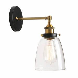lot 10145 image: Pathson Vintage Wall Sconce with Clear Glass Shade, Metal Base Industrial Wall Light Fixtures, Wall Mounted Lamp for Farmhouse Bedroom Bathroom Vanity Mirror Cafe Club (Antqiue)