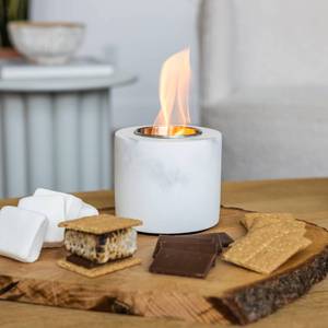 lot 10170 image: Napoli Tabletop Fire Pit. Indoor Fire Pit and Balcony Decor. 5in Table Top Fire Pit Bowl, Rubbing Alcohol Fueled Concrete Firepit. Mini Fire Pit, Tabletop Fireplace, Smores Maker, Portable Fire Bowls