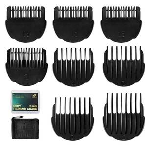 lot 10211 image: Body Trimmer Guards,Guides Fit for Manspot Groin Hair Trimmer for Men,8pcs Clipper guards Set Fit For Meridian Ball Timmer,0.02inch to 0.5Inch(0.5mm-12mm) Black
