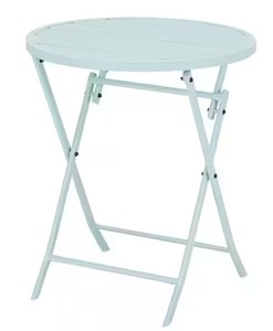 lot 1901 image: Style Well 24in Folding Slat Bistro Table In Blue