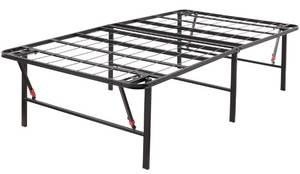 lot 1946 image: Amazon Basics Foldable Platform Bed Frame, Twin Size, 18In High
