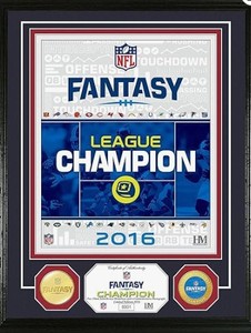 lot 9437 image: Nfl Fantasy Football Gold Champion Bronze Coin Photo Mint 3 Pack
