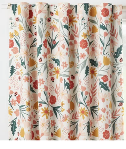 lot 8013 image: In the Garden Full Printed Blackout Kids Curtain Panel - Pillowfort