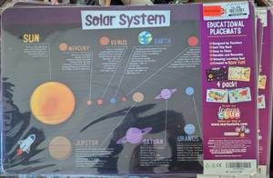 lot 8080 image: Educational Placemat-set of4