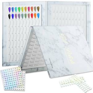 lot 8085 image: C12rtive 160 Nail Colors Book,Nail Color Display Book with 240 Nail Tips & 1-200 Number Stickers,Professional Nail Color Chart Display Book for Nail Polish UV Gel,Nails Art Design(White)