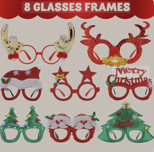 lot 8087 image: JOYIN 8 PCs Christmas Glasses